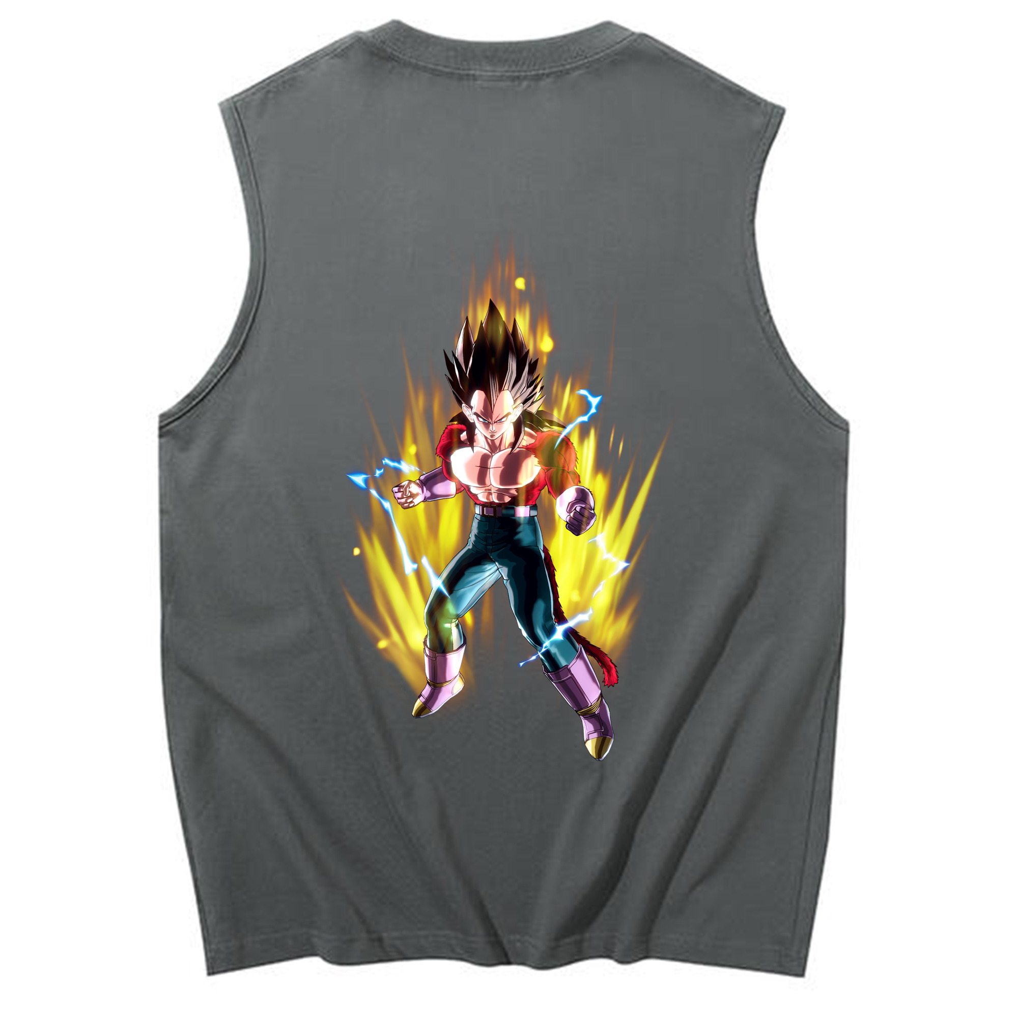 （画像用） ドラゴンボール ベジータ四世（Bejīta Yonsei）DRAGON BALL Vegeta IV コットン100％タンクトップ（背面プリント）
